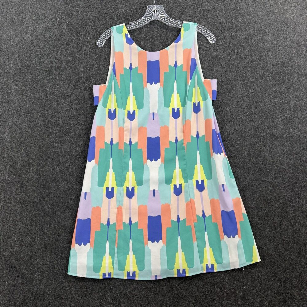 Crosby By Mollie Burch Dress Women's Medium Multicolor Geometric Trapeze Swing